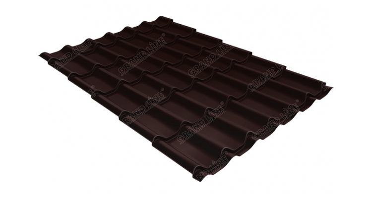 Профиль волновой модерн 0,4 PE RAL 8017 шоколад