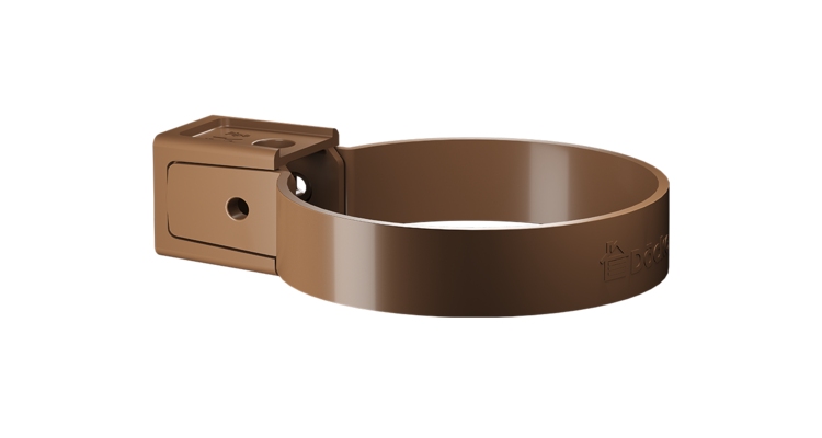 Хомут универсальный для водосточной трубы Premium, каштан