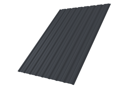 Профнастил С10В 0.7 PE RAL 7024 мокрый асфальт