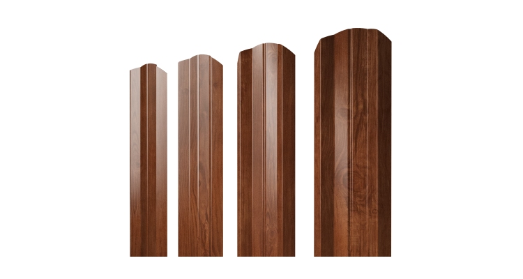 Штакетник М-образный А фигурный 0,45 Print Elite Rowan TwinColor