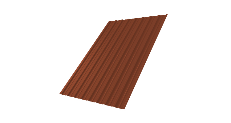 Профнастил С10A 0,5 Satin RAL 8004 терракота