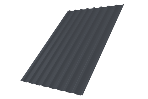 Профнастил С20B 0,4 PE-Matt-Double RAL 7024 мокрый асфальт