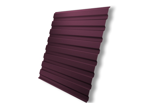 Профнастил С20A 0.5 Satin Matt RAL 3005 красное вино