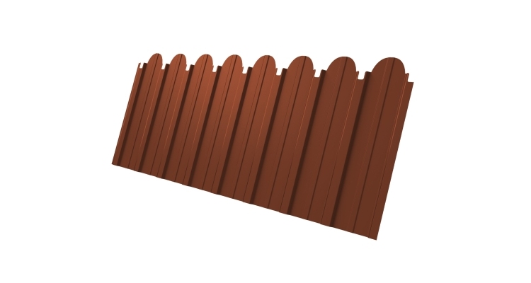 Профнастил C10A фигурный 0.5 Satin Matt TX RAL 8004 терракота