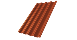 Профнастил НС44 Grand Line 0,5 PurLite Matt RAL 8004 терракота