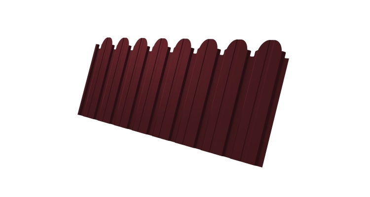 Профнастил C10B фигурный 0.45 Drap TR RAL 3005 красное вино