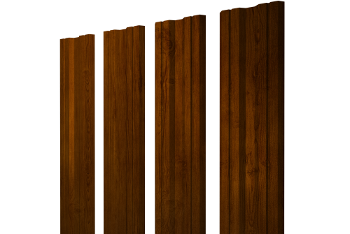 Штакетник Twin с прямым резом 0.45 Print Premium Golden Wood Intense FTC