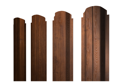 Штакетник П-образный А фигурный 0,4 Print Premium Golden Wood Fresh TwinColor