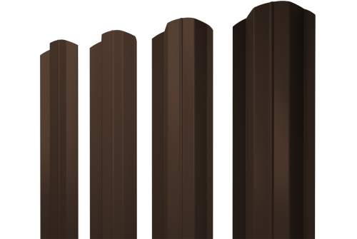 Штакетник М-образный В фигурный 0,5 Drap RAL 8017 шоколад