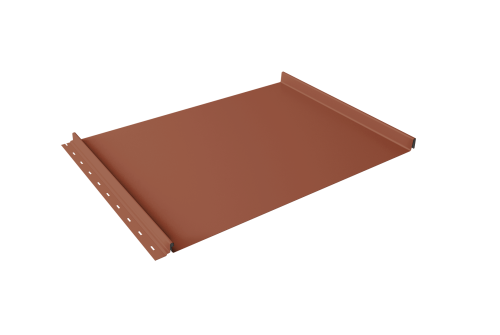 Кликфальц Grand Line 0,5 Satin Matt с пленкой на замках RAL 8004 терракота