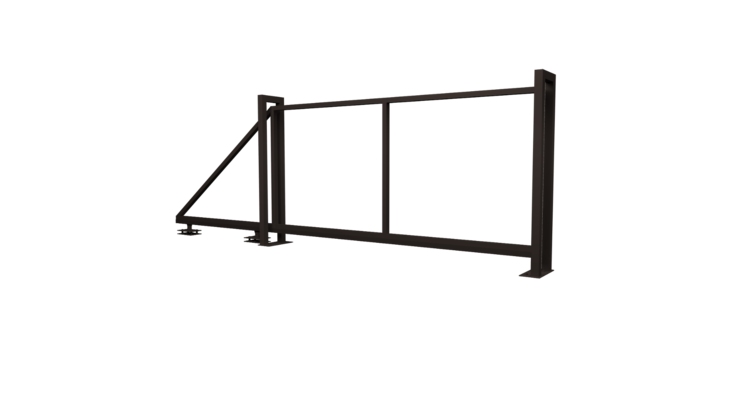 Ворота откатные Жалюзи Texas 2.0х4.0 RR 32 без заполнения (ламель 125 мм)