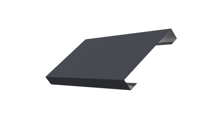 Ламель лицевая 125 забора жалюзи Texas 0.45 PE с пленкой RAL 7024 мокрый асфальт