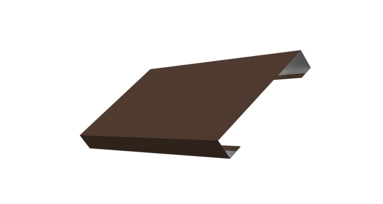 Ламель лицевая 125 забора жалюзи Texas 0.5 Satin Matt TX RAL 8017 шоколад