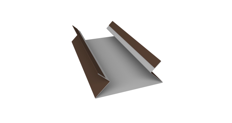 Планка угла внутреннего составная верхняя 0,45 Drap TR RAL 8017 шоколад (3м)