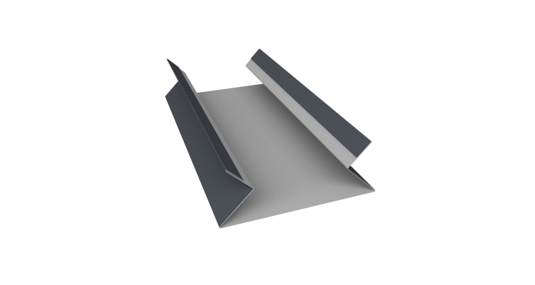 Планка угла внутреннего составная верхняя 0,5 Satin с пленкой RAL 7024 мокрый асфальт (2м)