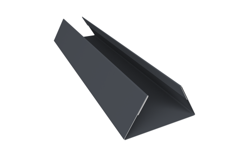 Планка стыковочная составная нижняя 0,45 Drap TwinColor RAL 7024 мокрый асфальт (2м)