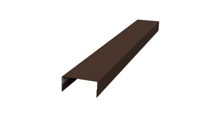 Крышка 30х20 жалюзи Texas 0,7 PE RAL 8017 шоколад (2м)