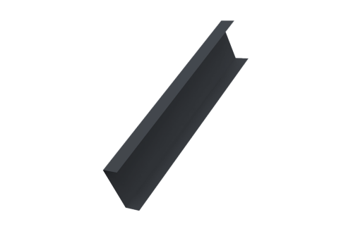 Декоративная накладка на столб универсальная 60х60 для забора жалюзи 0,45 Drap TwinColor RAL 7024 мокрый асфальт (1,8м)