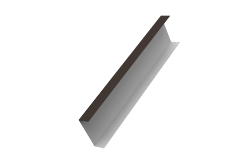 Декоративная накладка на столб универсальная 60х60 для забора жалюзи 0,5 Satin RR 32 темно-коричневый (2м)