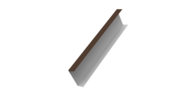 Декоративная накладка на столб универсальная 62х55 для забора жалюзи 0,45 Drap TX RAL 8017 шоколад (2м)