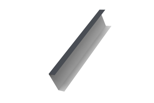 Декоративная накладка на столб универсальная 62х55 для забора жалюзи 0,5 Satin RAL 7024 мокрый асфальт (2м)