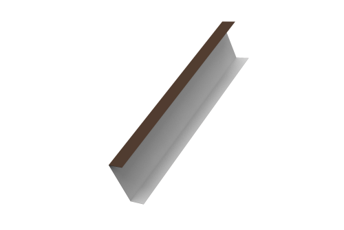 Декоративная накладка на столб универсальная 62х55 для забора жалюзи 0,5 Satin RAL 8017 шоколад (2м)