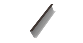 Декоративная накладка на столб универсальная 62х55 для забора жалюзи 0,5 Satin Matt RR 32 темно-коричневый (3м)