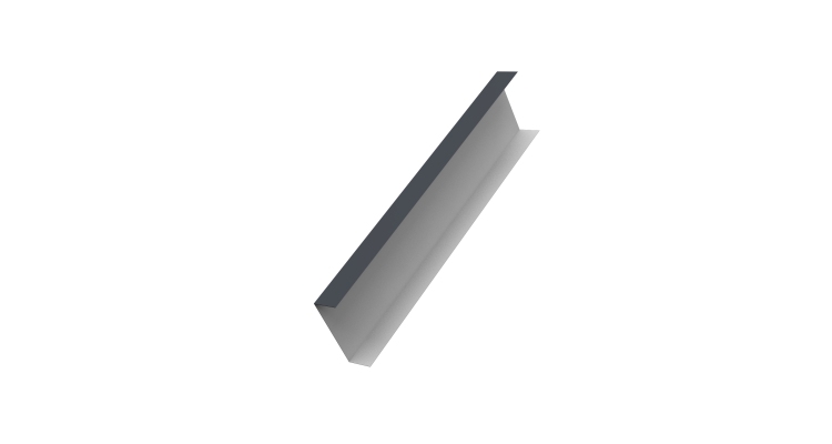 Декоративная накладка на столб универсальная 62х55 для забора жалюзи 0,5 PurPro Matt 275 RAL 7024 мокрый асфальт (3м)