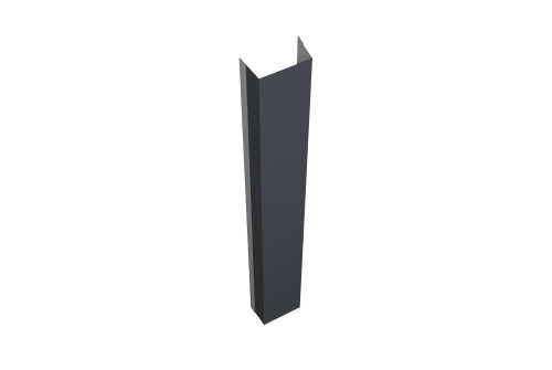 Крепежная планка нижняя Texas 0,45 Drap TX RAL 7024 мокрый асфальт (2м)