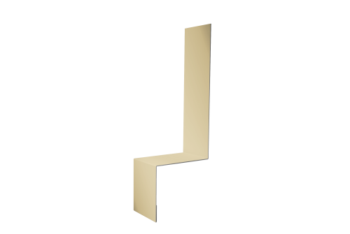 Планка примыкание боковое фальц 0,5 Satin с пленкой RAL 1015 светлая слоновая кость (2м)