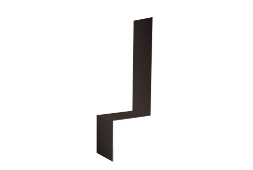 Планка примыкание боковое фальц 0,5 Satin Matt RR 32 темно-коричневый (2м)