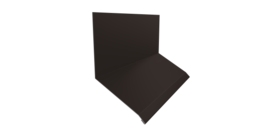 Планка примыкание верхнее к стене фальц Grand Line 150х130х20 0,45 Drap TR RR 32 темно-коричневый (3м)