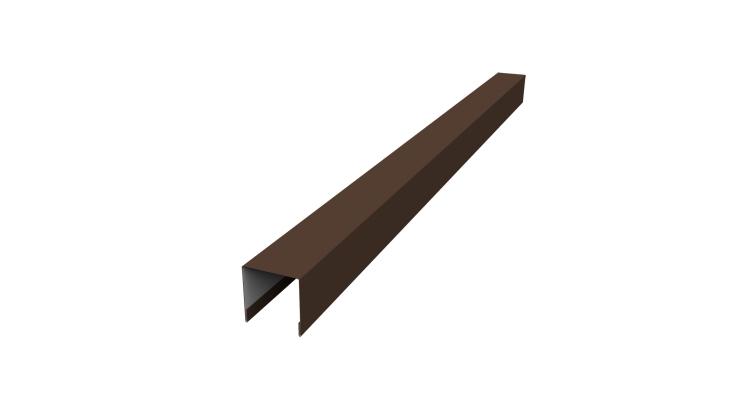 Планка вертикальная лицевая для забора жалюзи Palermo 0,5 Rooftop Бархат RAL 8017 шоколад (2м)