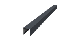 Планка вертикальная лицевая для забора жалюзи Palermo 0,45 Drap ST RAL 7024 мокрый асфальт (2м)