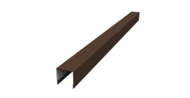 Планка вертикальная лицевая для забора жалюзи Palermo 0,45 Drap ST RAL 8017 шоколад (2м)